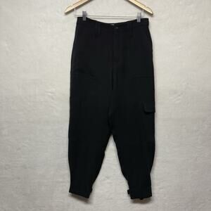 Trina Turk Dressy Jogger Convertible Tapered to Straight Leg Pants Black Size 4